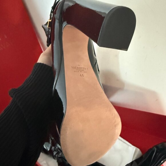 NWT Valentino Garavani 155 Tan-Go Tall Boots Over The Knee Patent Leather Sz 41 - Picture 9 of 9